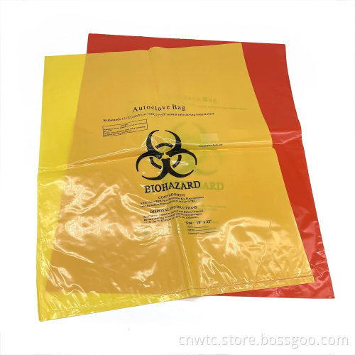 Medical Grade Biohazard Waste Bags - Yellow, Red, and Black Autoclavable Garbage Bags for Safe Disposal
